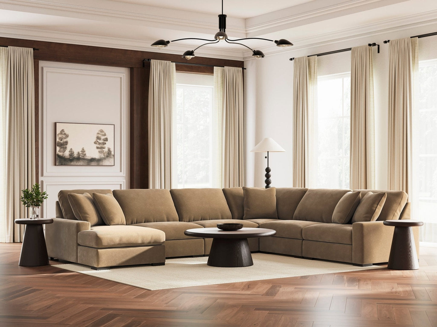 Larce 5-Piece Sectional with Chaise|73610S2