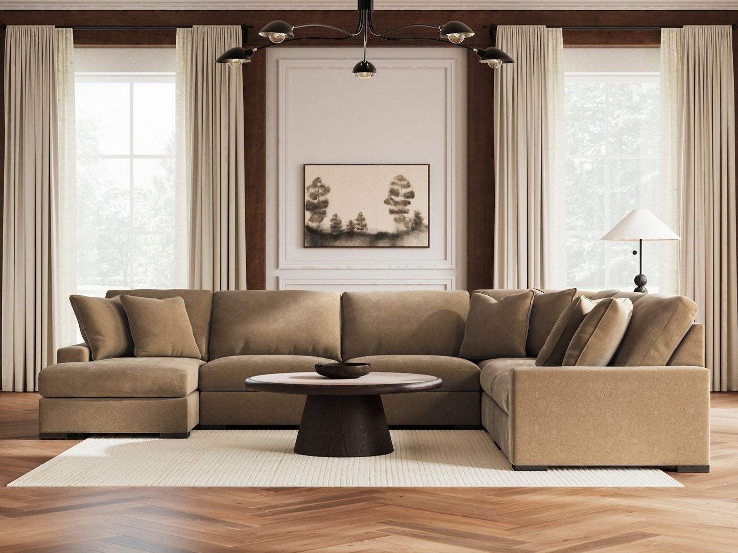 Larce 5-Piece Sectional with Chaise|73610S2