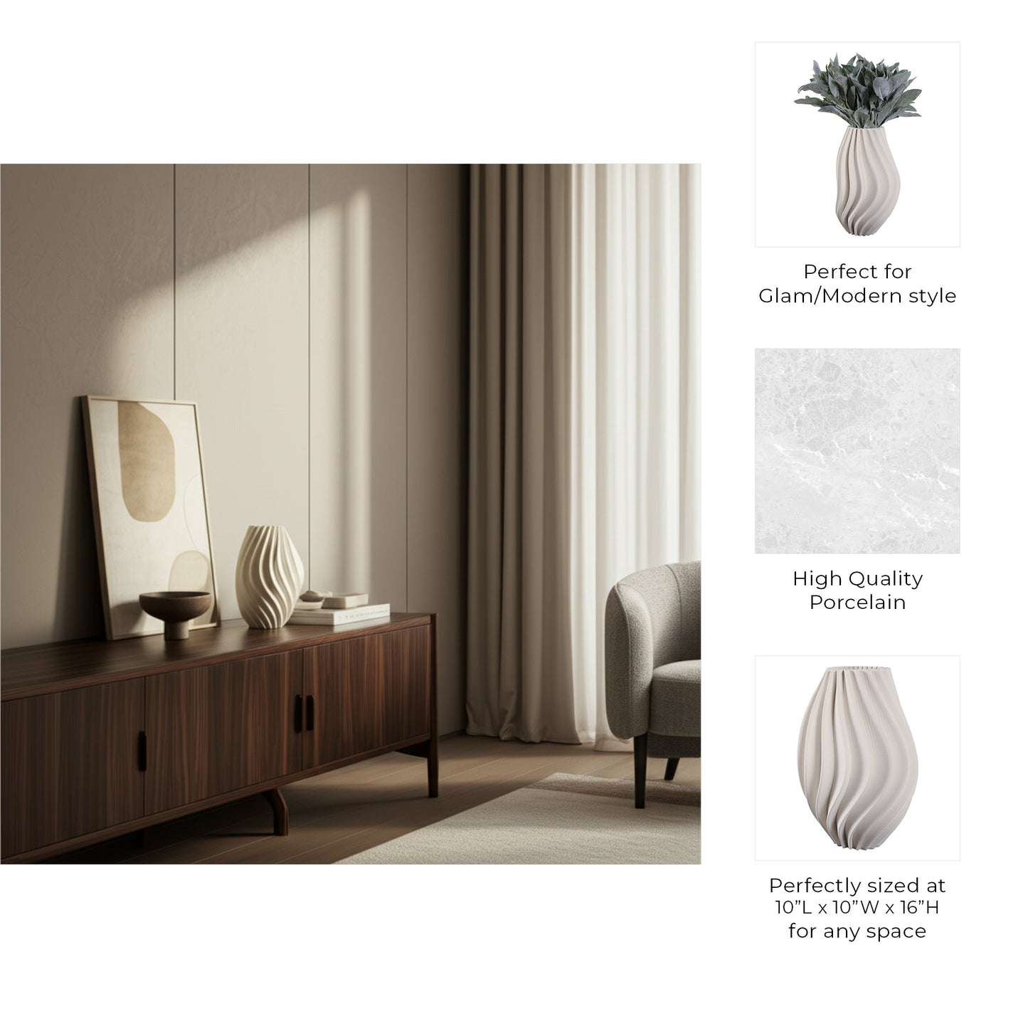 ETHEREAL 3D PRINTED VASE |EV22067-02
