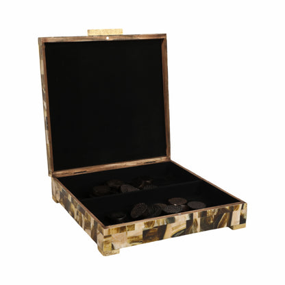 15x15" Allagash Horn Resin Checker Box Set