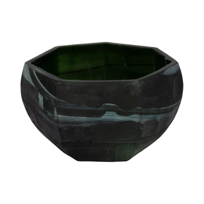 11" Savu Small Green Glass Bowl