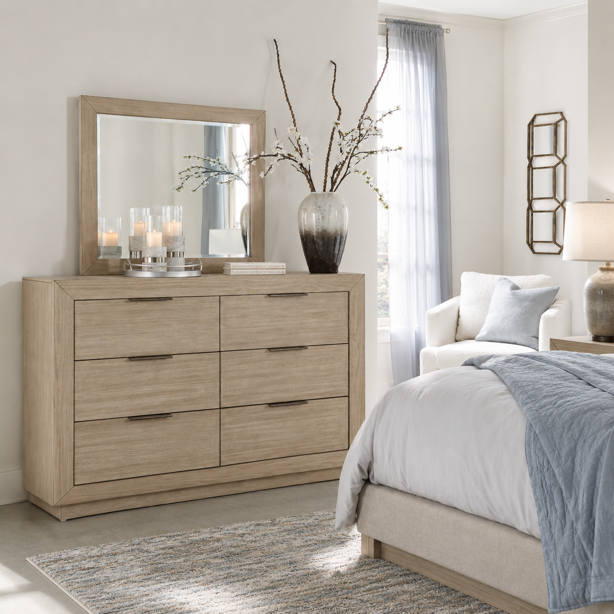 Hennington Dresser and Mirror
