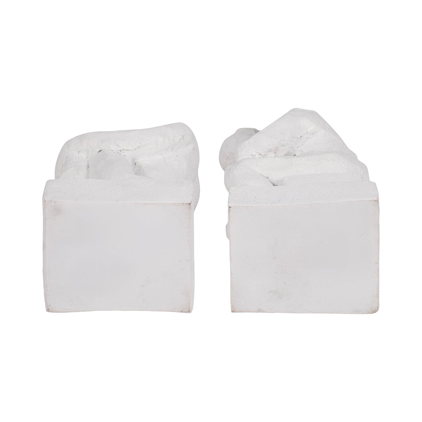 S/2 7" Thinking Man Bookends, White