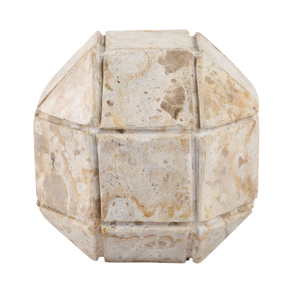 5" Pompano Medium Beige Marble Sphere