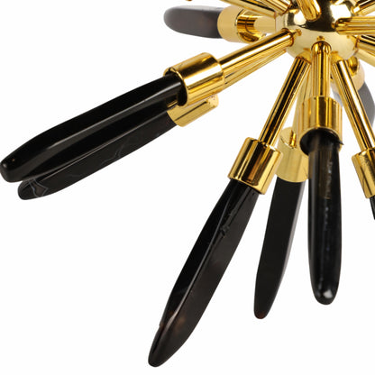 10" Fiona Large Black Stone Starburst Statuary Kd