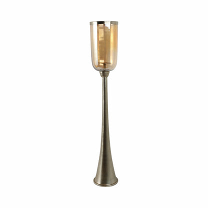 43" Illum Large Gold Glass Candle Hurricane