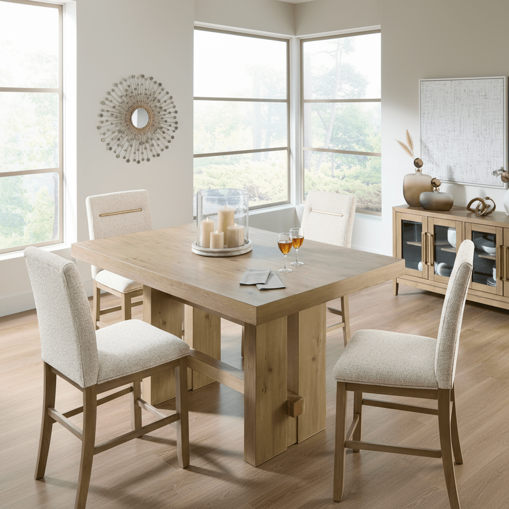 Crendlin RECT Dining Room Counter Table Set