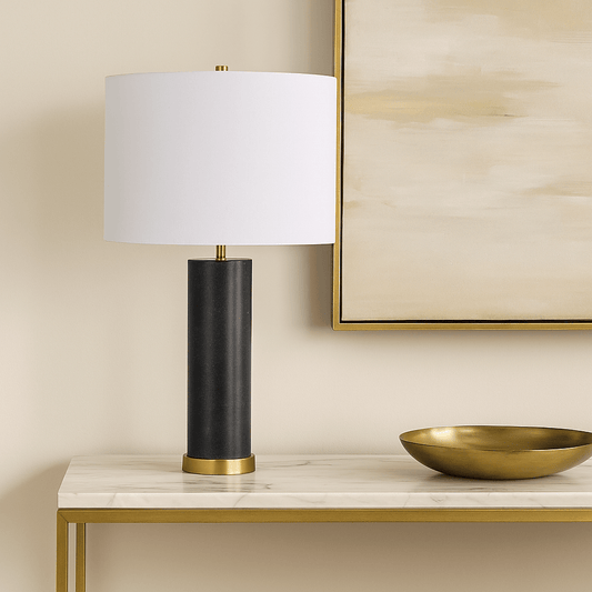 Cylinder Marble Table Lamp
