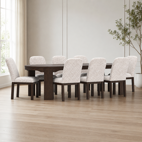 Neo Oval Dining Room Set With 8 Chairs