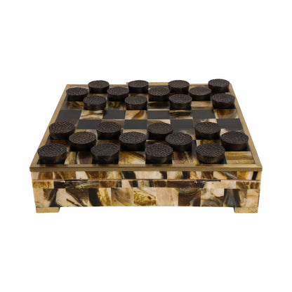 15x15" Allagash Horn Resin Checker Box Set