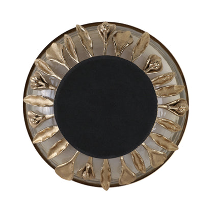 13" Eaves Glass And Metal Bowl