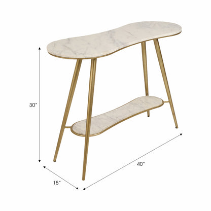 40" Allessa Marble Console Table