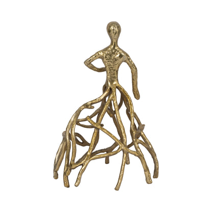 Metal, 14" Dancing Lady, Gold