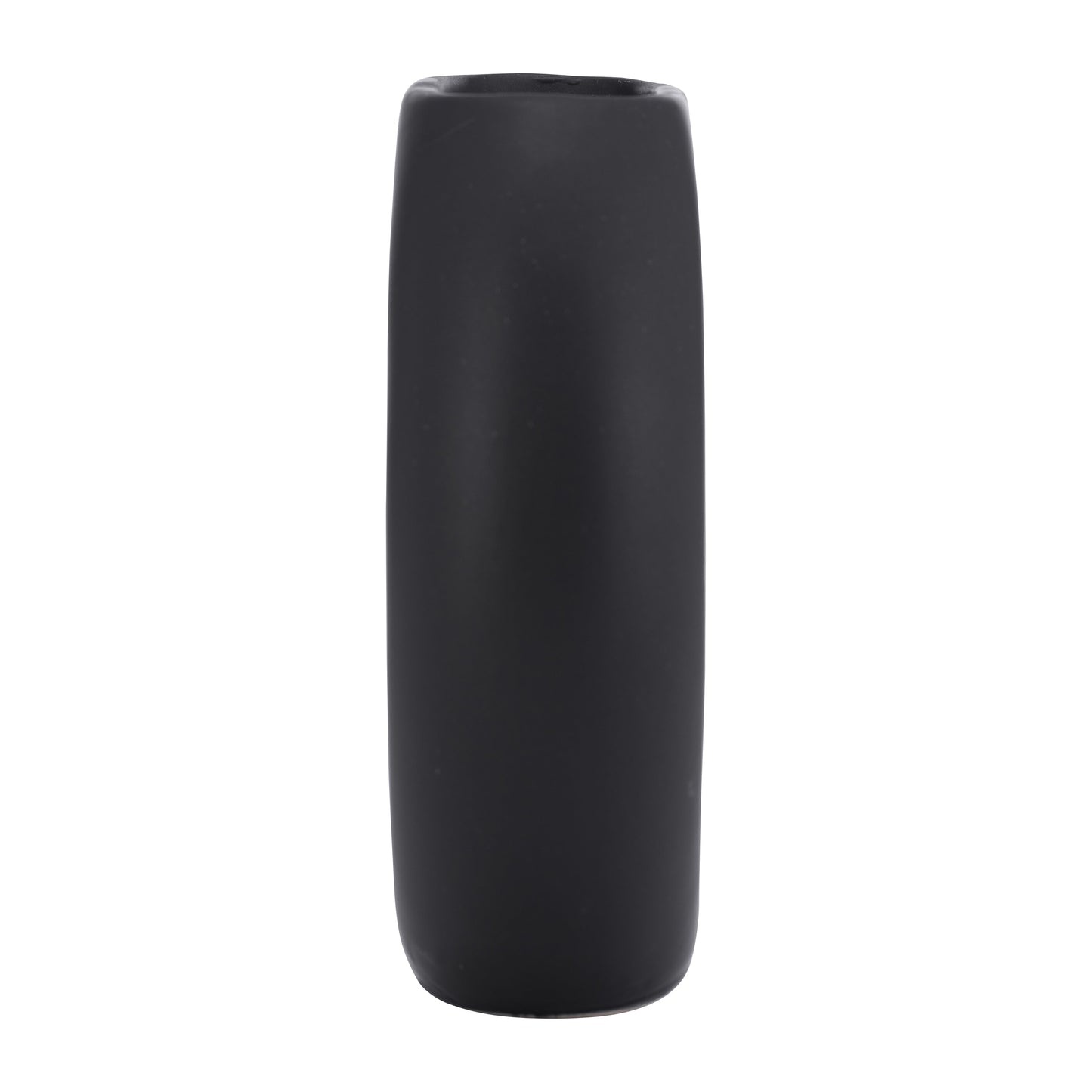 17058-02 |Cer, 5" Donut Vase, Black