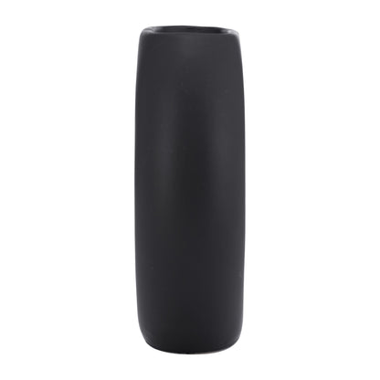 17058-02 |Cer, 5" Donut Vase, Black