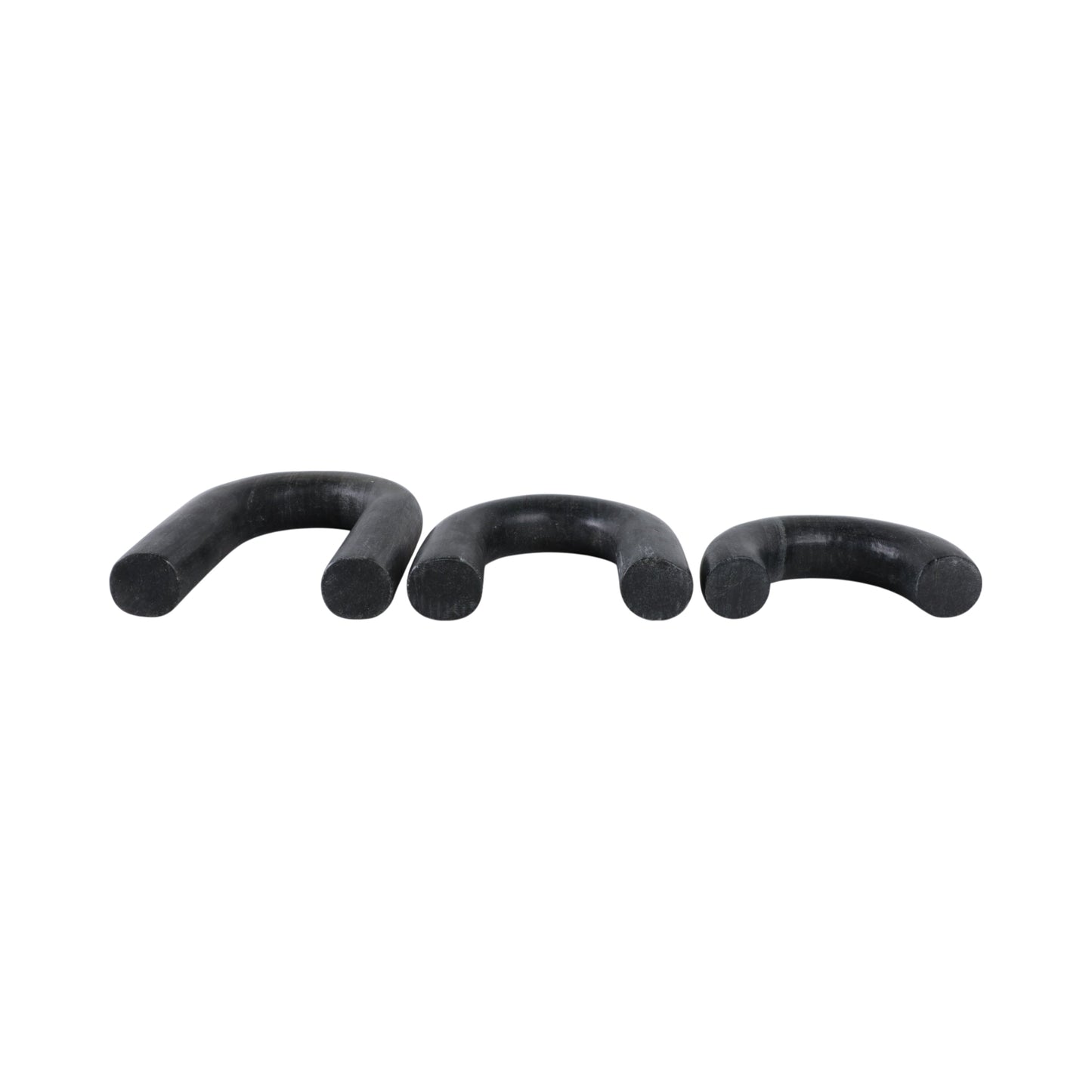 S/3 10" Walton Black Marble Arches