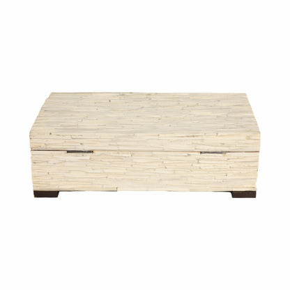 S/2 14/16" Hadwin Resin Cream Boxes