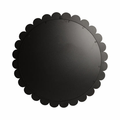20595 |34" Scallop Border Mirror, Black