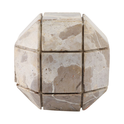 6" Pompano Large Beige Marble Sphere