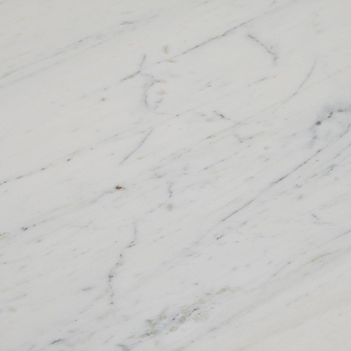 33" Chunky Leg Coffee Table Marble Top, White/blk