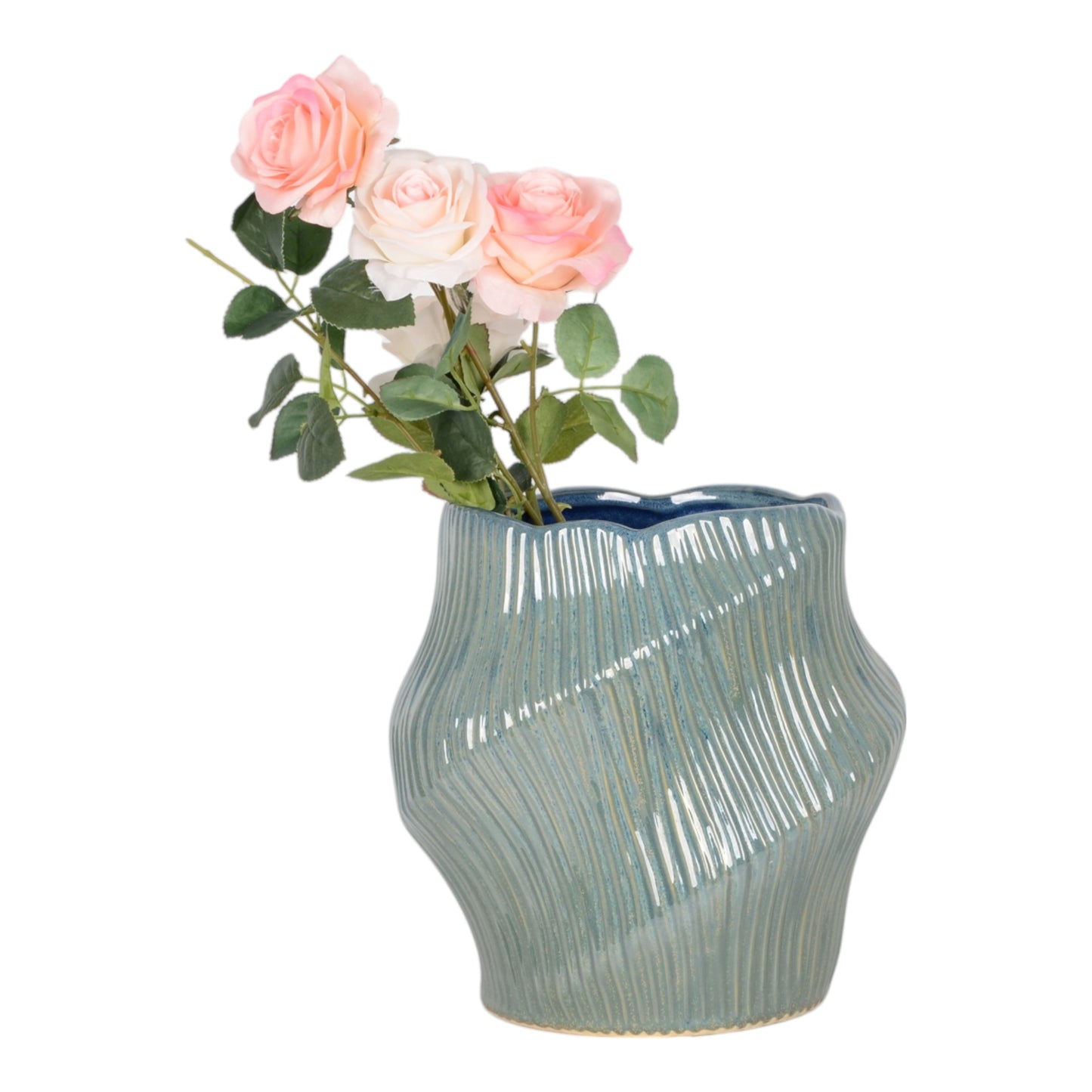 Tihany Blue/Cream Vase |EV21713-02