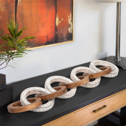 EV19517 |33" Addy Wood  And Resin Link Chain