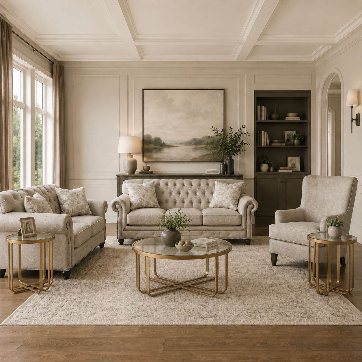 Katahdin Sofa Set with Free Milloton Table (Set of 3)