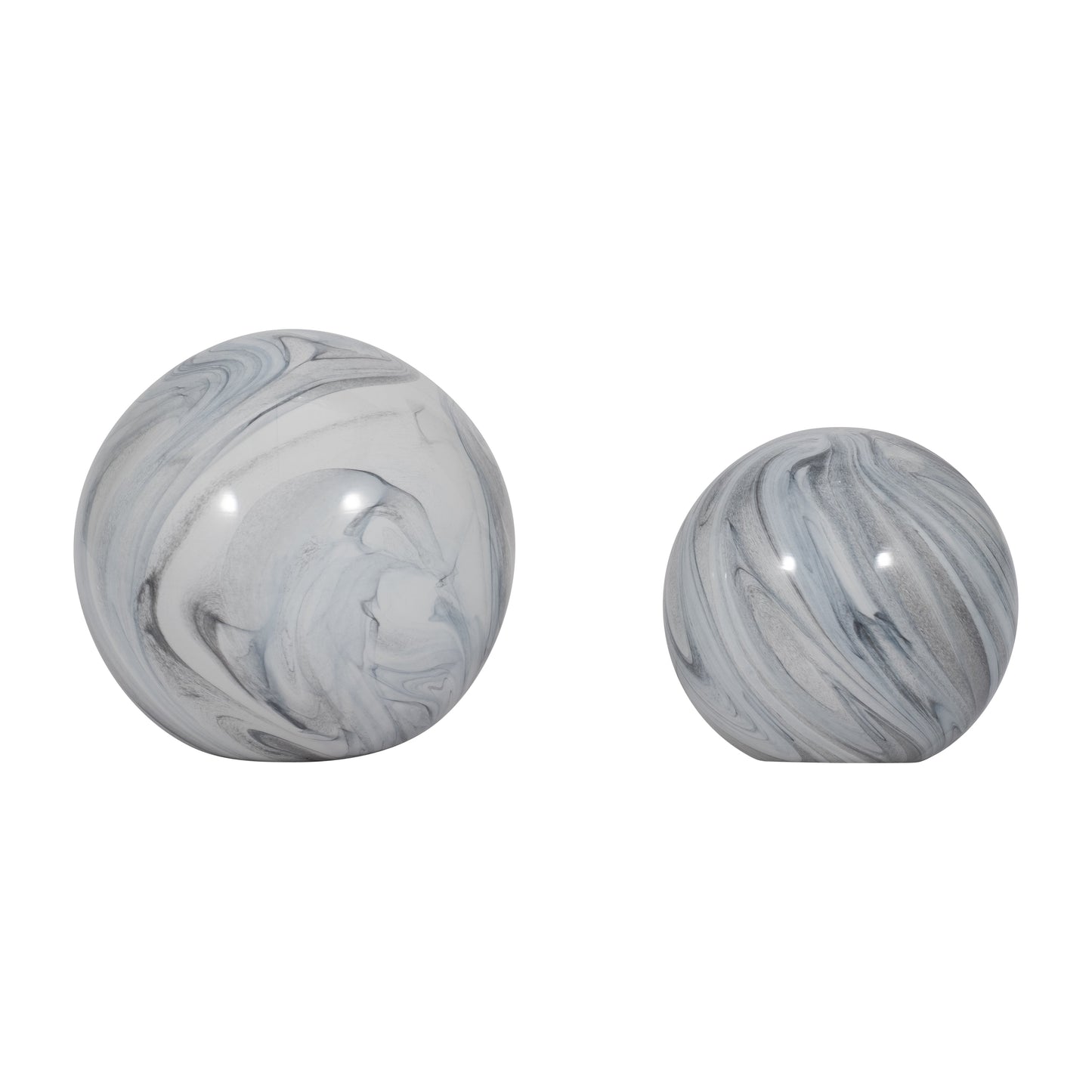 EV19702-03  6" LIAM WHITE MARBLE KNOTS( Sagebrook Home  )