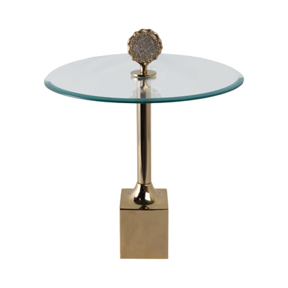 23 بوصة من زجاج الكوارتز الكريستالي الفرنسي مع لمسة معدنية