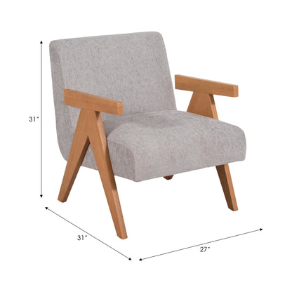 Wood - Scandinavian Accent Chair, Gray