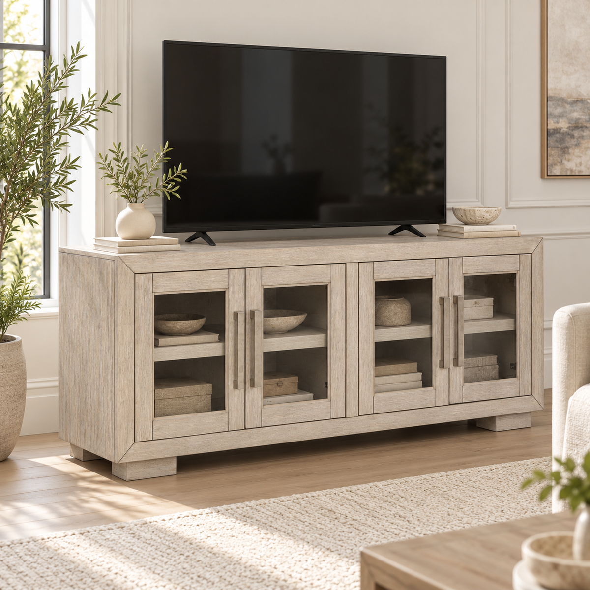 Jorlaina Large TV Stand
