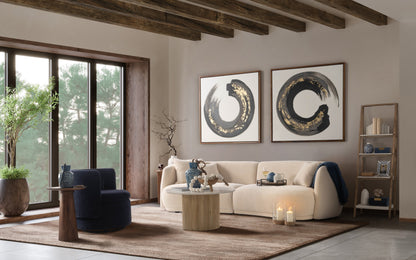 TERRACOTTA, 12"H VASE, BLUE