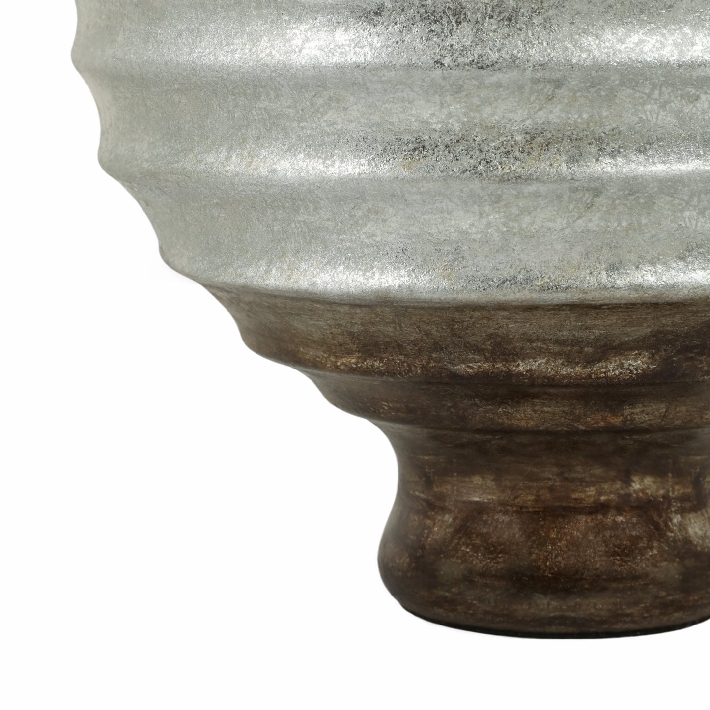 12" Glass Pedestal Bowl Ombre Finish, Multi