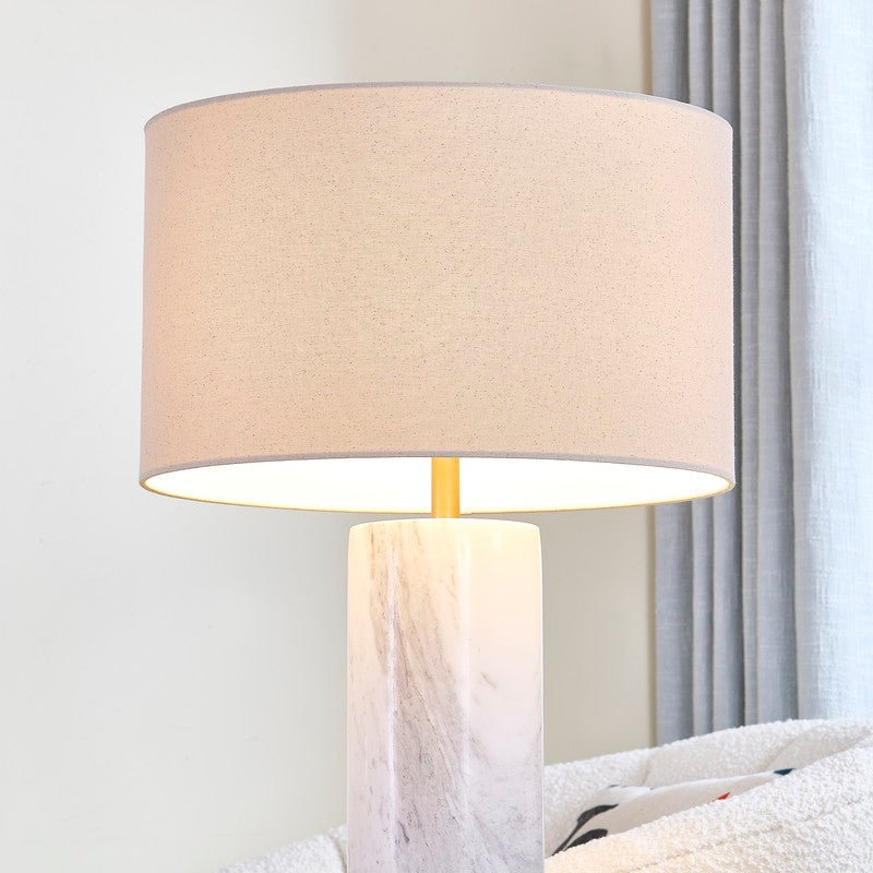 Echo White Marble Table Lamp