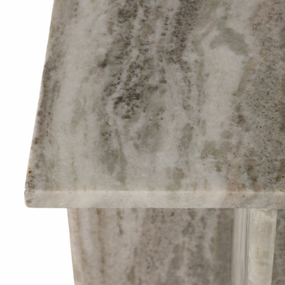 22" ROMMI SMALL MARBLE TABLE, WHITE