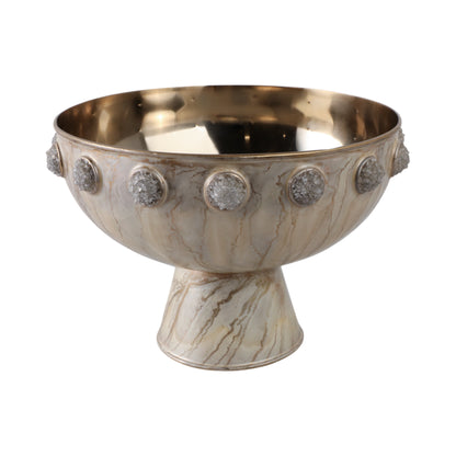 10" Frances Quartz Crystal And Steel Bowl