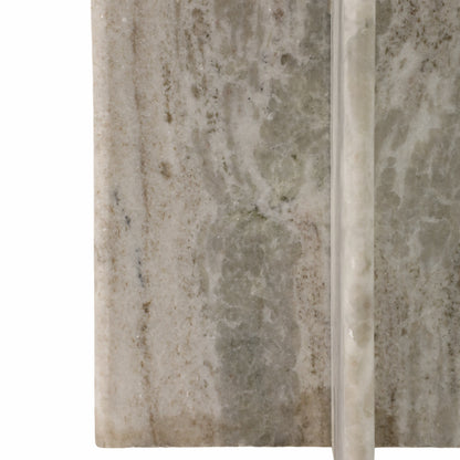 22" ROMMI SMALL MARBLE TABLE, WHITE