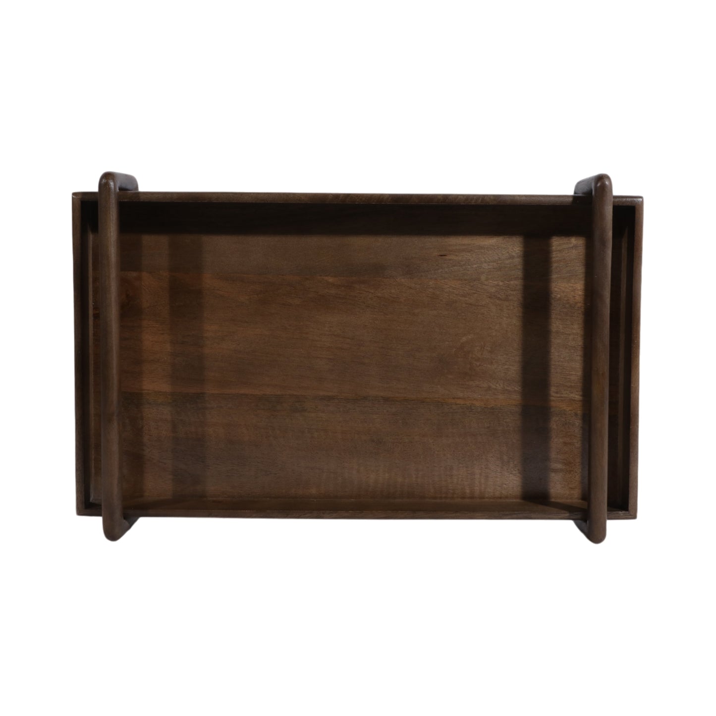 S/3 18/22/26" Kazu Wood Trays, Brown