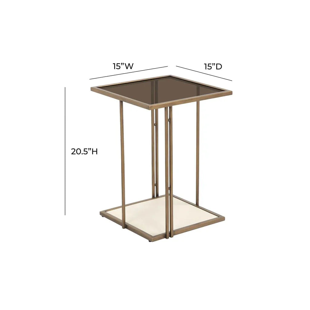 Emma Brown Ash & Glass Side Table