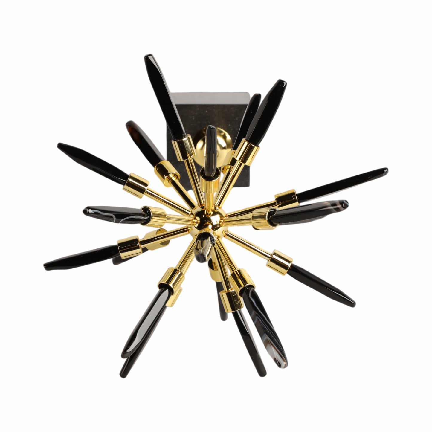 21" Darra Large Black Stone Starburst Statuary