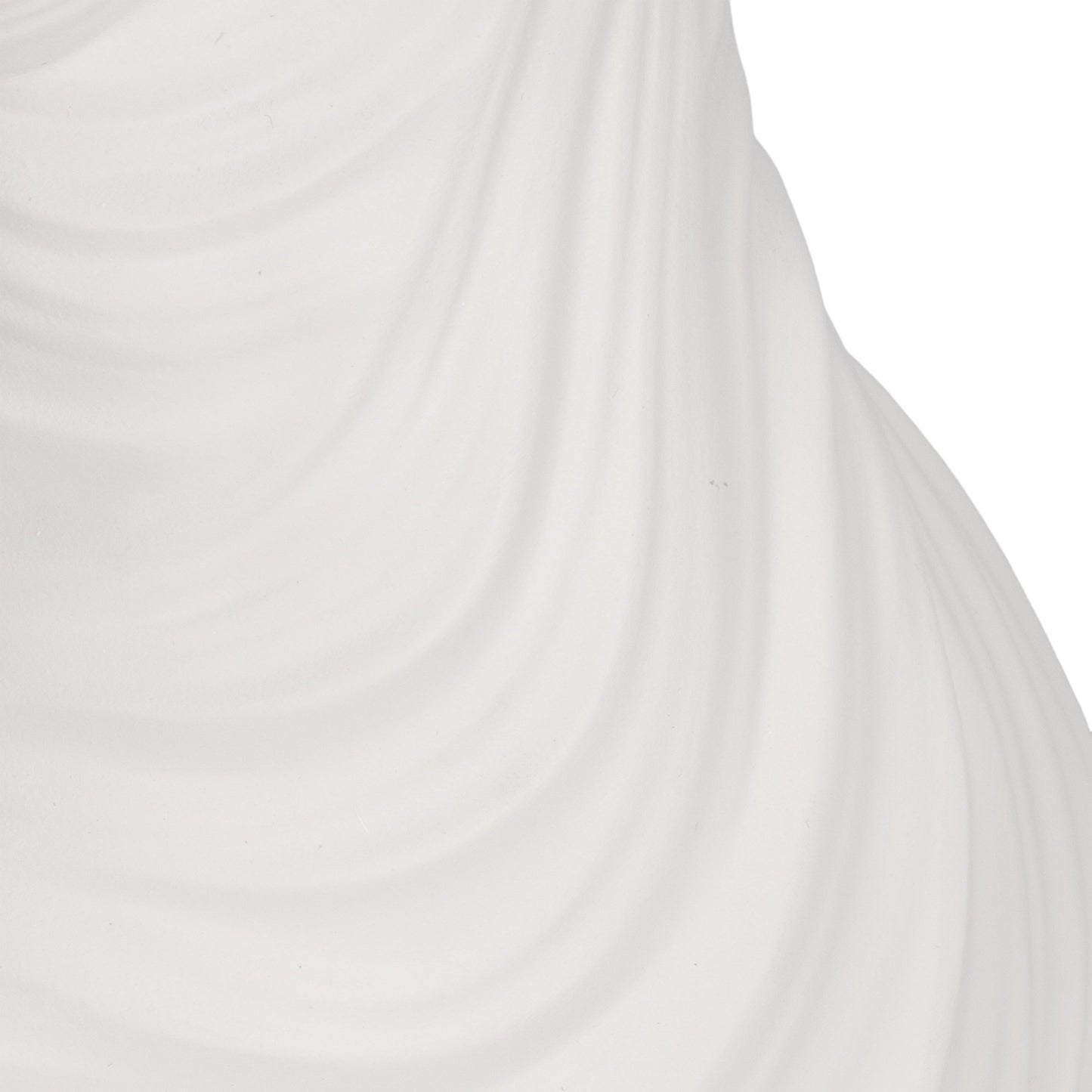 11" Curvy Ribbed Sculpture, White