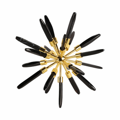 10" Fiona Large Black Stone Starburst Statuary Kd