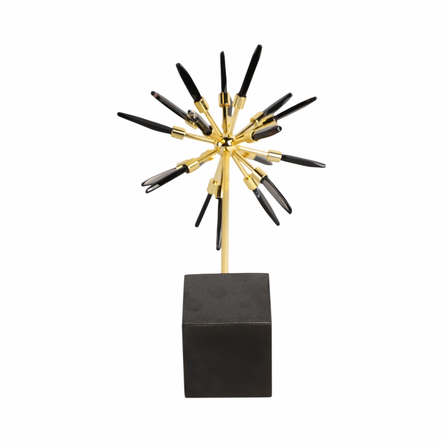 21" Darra Large Black Stone Starburst Statuary