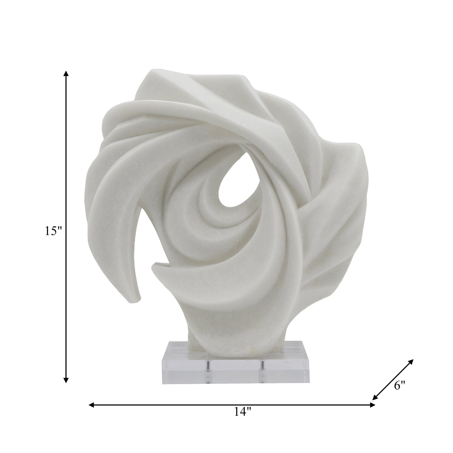 15" LAILA STATUARY, WHITE