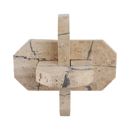 9" Gorda Large Crackle Travertine Knot