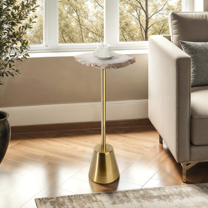 Golden stone accent Table