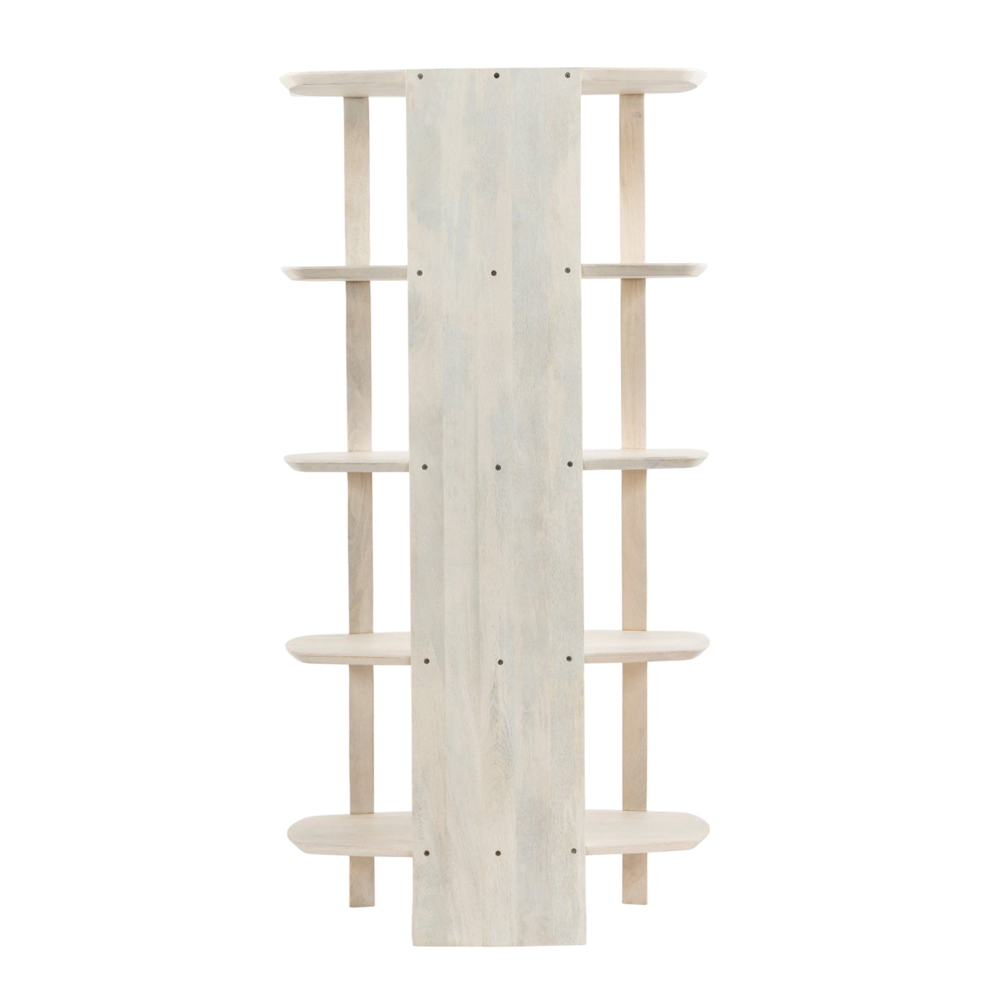 71" Catalina  Fluted Wood Etagere, Cream