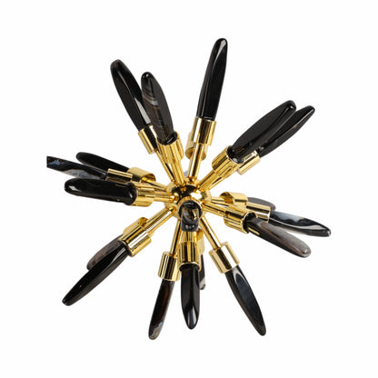 8" Fiona Small Black Stone Starburst Statuary Kd