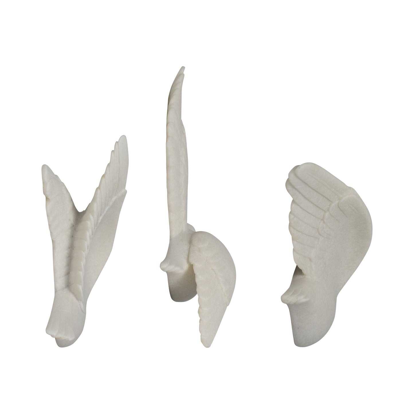 EV19794 |S/3 Horizon Quartz Resin Bird Wall Decor, White