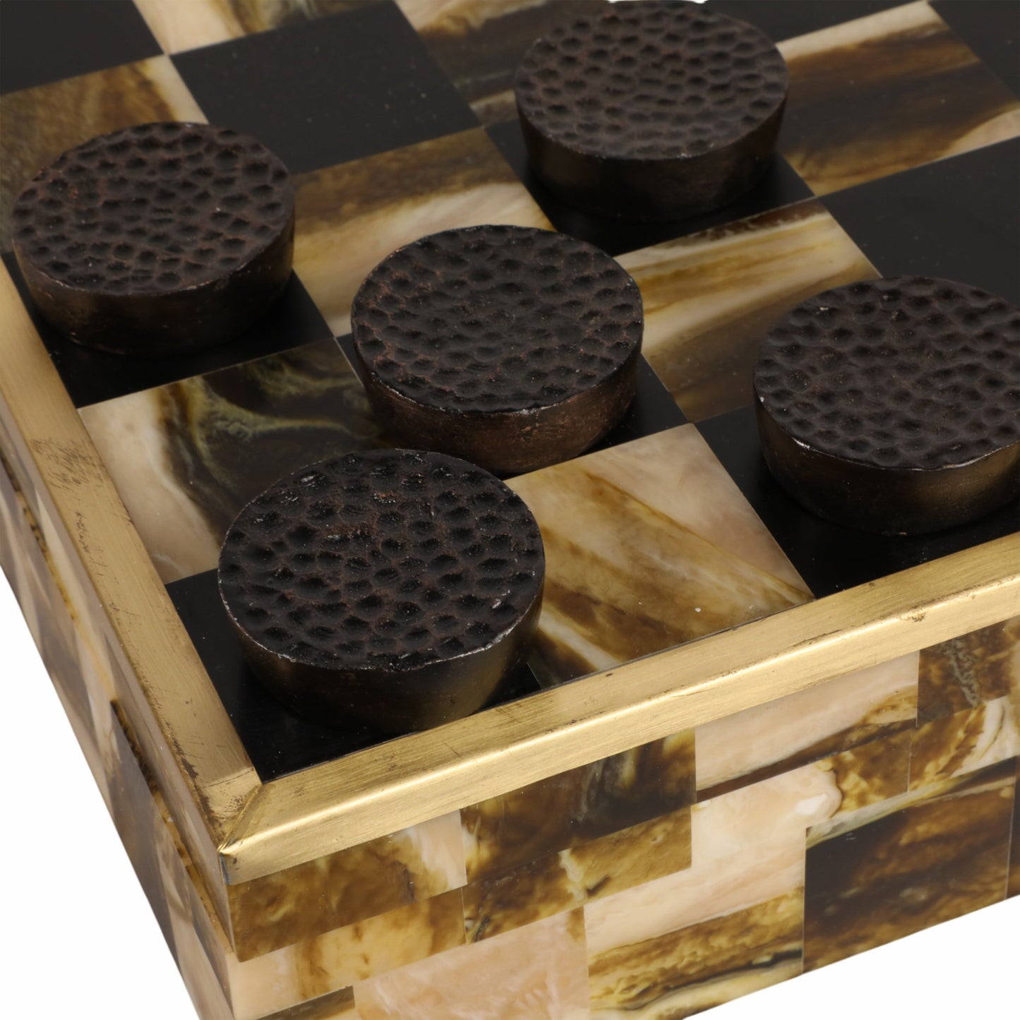 15x15" Allagash Horn Resin Checker Box Set